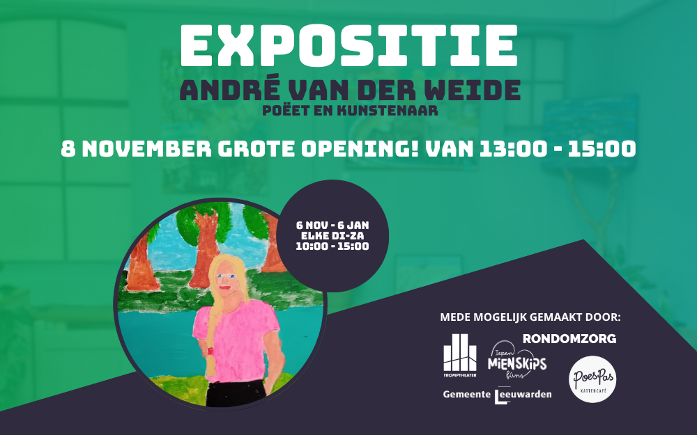 GROTE OPENING EXPOSITIE – ANDRÉ VAN DER WEIDE @Kattencafé Poespas